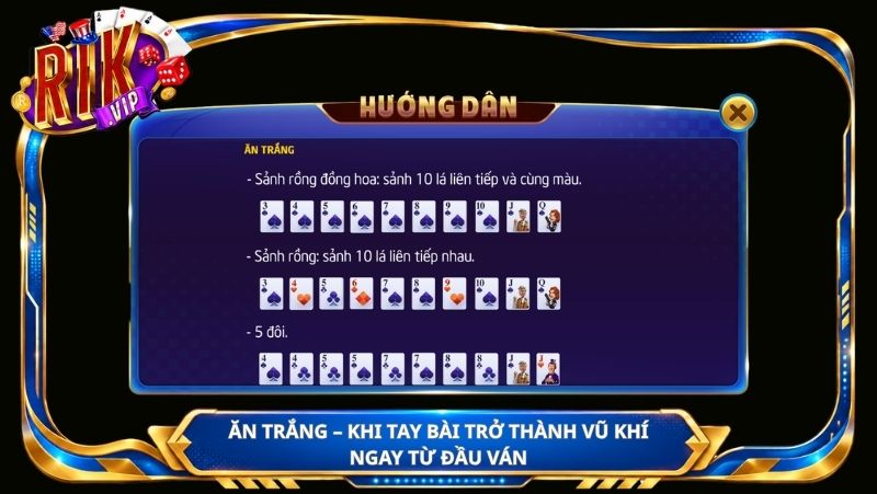 Ăn trắng – Khi tay bài trở thành vũ khí ngay từ đầu ván
