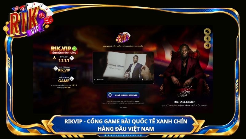 Rikvip là cổng game bài quốc tế xanh chín hàng đầu Việt Nam