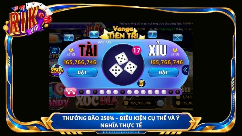 Thưởng bão 250% – Điều kiện cụ thể và ý nghĩa thực tế